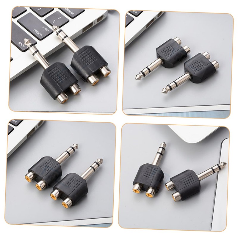 Kisangel 3pcs RCA to Audio Splitter Adapter Dual RCA to