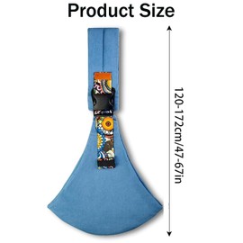 Taicols Portabebés, portabebés cruzado, mochila portabebés para senderismo, portabebés ajustable, portabebés deslizante con asiento de cadera para recién nacidos y niños pequeños (azul)