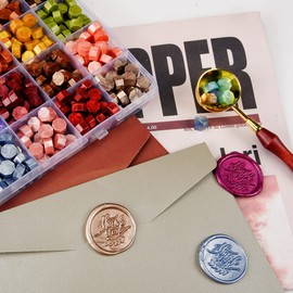 Metallic Assorted Color Seal Beads - 24 Colors for Making Wax Seals, Decor for Envelope, Letter, Wedding Invitation and Sealing Wine Bottle