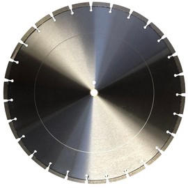 24" Laser Welded Diamond Saw Blade for Concrete, Brick, Block and Masonry, Heat Treated Blade Core, Dry or Wet, 1" Arbor