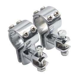 YHMOTO Motorcycle Foot Peg Clamps Highway Pegs Mount Kit 1.25" Crash Bars Footpeg Engine Guard Mounting Brackets Fit for Harley Davidson Honda Yamaha Suzuki Kawasaki