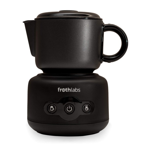 FROTH LABS™ Electric Milk Frother For Coffee, Espresso, Lattes, and More — Ultra High-Speed Milk Foamer That Supports Hot and Cold Froth — Dishwasher Safe With Detachable Stand For Your Coffee Bar
