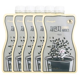 Change Fit Shake [체인지핏], On-The-Go Protein Diet Shake Pouch and Meal Replacement, Rich in Vitamins and Minerals, and Delicious Flavors, Made In Korea - 50g/Pouch (5 Pack of Diet Black Sesame)