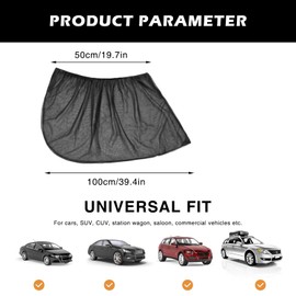 COWANIEE 2 Pack Car Window Shades for Baby, 50x100cm Elastic Reathable Mesh Car Window Shade