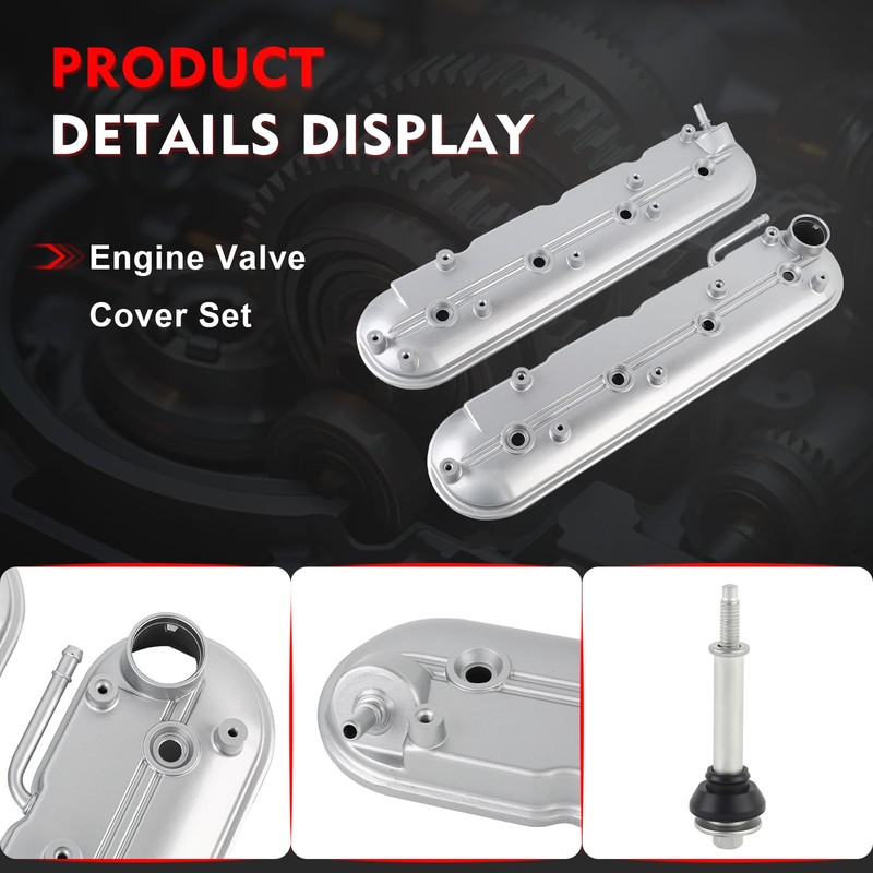 12642655 Engine Valve Cover Set Compatible With Chevy Silverado V8