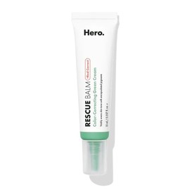 Hero Rescue Balm + Red Correct 15ml - Colour Correcting Green Cream Moisturiser, Evens Redness, Post-Breakout Care, & Dry Skin Nourishment - Lightweight Primer for Fair to Medium Skin Tones