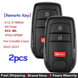 Unbranded 2 For Toyota Corolla Cross 2022 2023 Remote Smart Key Fob 8990H-0A010 HYQ14FBW
