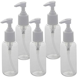 Kosmetex Empty Cosmetic Gel Dispenser 100 ml Pump Bottle for Gels, Lotions, Liquids, 5 x 100 ml