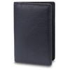 Bosca Navayo Card Case All Leather Wallet Blue-Black