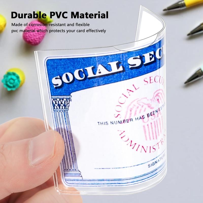 6 Pack Social Security Card Holder/Social Security Card Protector Sleeve:_6