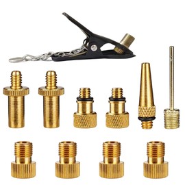 Valve Adapter, Bicycle, Set of 10, Bicycle Inflation Adapter, Presta Type, English Type, American Type, Valve, Conversion Adapter, Motorcycle, Electric Car, Ball, Road Bike, Cross Bike