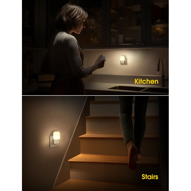 Emeritpro Night Light with Motion Sensor (Pack of 2) -