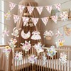 Baby in Bloom Floral Banner Set, Pink Flower Baby Shower