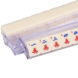 CNH American Mahjong All-In-One Transparent Tile Rack & Pusher Arm With Play Coins