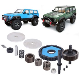 DAUERHAFT Transmission with motor transmission, reliable and durable RC transmission, accessory for axial SCX10/SCX10 II 90046 90047 RC car