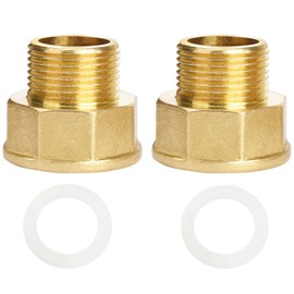 Reducer 3/4 to 1 Inch Made of Brass, AG/IG Reducer Extension, Pack of 2 Reducer Extension Reducer (3/4 Inch Outer x 1 Inch Inner) Thread/Brass Fittings