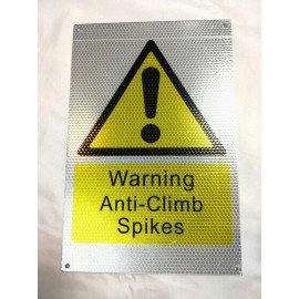 Procured Products, LLC Anti-Climb Fence Spikes, Home Security Burglary Deterrent, WITH SIGN