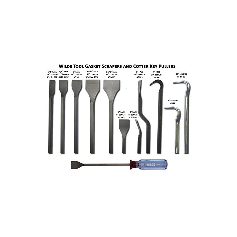 Wilde Tool 516.NP/CC 11" Gasket Scraper-1" Face