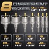DAIMIT 14Pcs TCT Hole Saw Kit, 1/2"-1-57/64" Heavy-Duty Tungsten Carbide