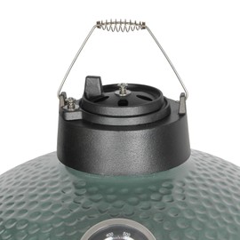 KAMaster Cast Iron Chimney Cap for Daisy Wheel Large&Medium Big Green Egg Grill Dual Function Metal Top with Slide Draft Top Damper Cap Kamado Accessories Vented Cap Grill Replacement Parts