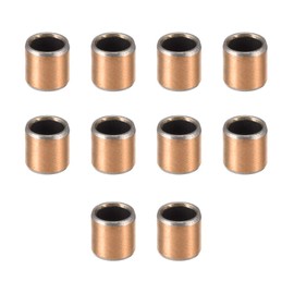sourcing map Sleeve Bearing 6mm Bore x 8mm OD x 8mm Length Plain Bearings Wrapped Oilless Bushings 10pcs