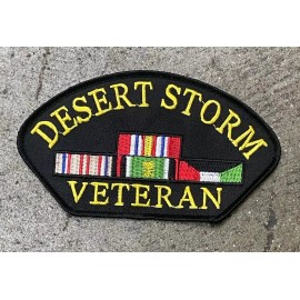 MILITARY PATCH- DESERT STORM VETERAN- 5.25" X 3"