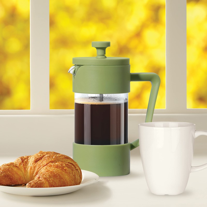 Oggi French Press Coffee Maker (12oz)- Borosilicate Glass, Coffee Press,