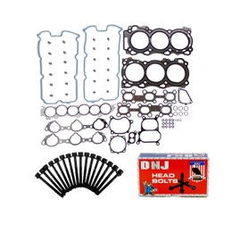 DNJ HGB645 Cylinder Head Gasket Set with Head Bolt Kit for 2002-2009 Infiniti I35 3.5L 3498cc V6 DOHC