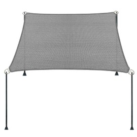 14' x 20' Gray Straight Edge Sun Shade Sail, Rectangle Awning Outdoor Shade Cloth Pergola Cover UV Block Fabric- Customized