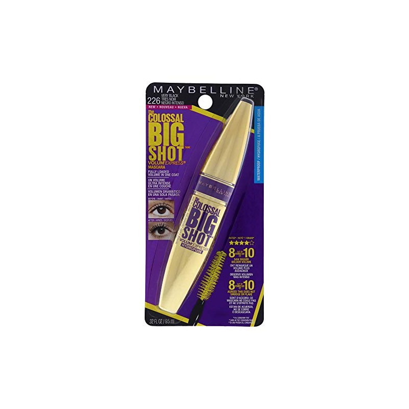 Maybelline Mascara para Pestanas a Prueba de Agua,The Colossal Big