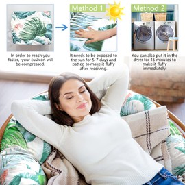 Bextile Papasan Chair Cushion Only, 52 in Cushion for Papasan, Round Leisure Papasan Seat Cushion (Hawaii)