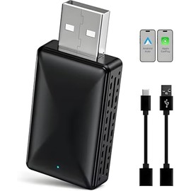 CarPlay Inalambrico Android Auto Inalambrico Adaptador, para iOS 10+, Android 11+, Connect Estable para Automóviles con Auto y CarPlay por Cable