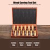 Cunyuer 12 PCS Wood Carving Tools, 60CRV Blade Wood Chisel