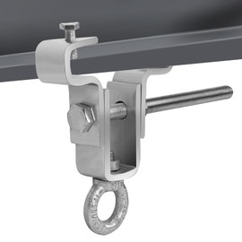 fifibang I-Beam Hanger for Heavy Bags Holds 204 kg, Steel Support Clamps Width Adjustable from 6.3 - 2.2 cm, Steel Carrier Clamp, Heavy Bag Hanger for Punch Bag/Swing Chair