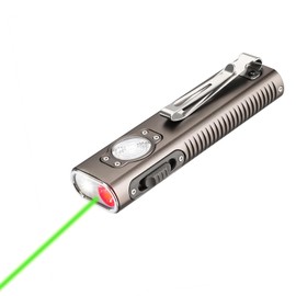 TrustFire Mini X3 Rechargeable EDC Flashlight with White Light, Flood Light, Red Light, Green Beam, 1050 Lumens Portable Flat Flashlights, Fourfold Light Sources Pocket Lights IPX6 (Dark Grey)