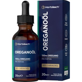 Oregano Oil Drops | 100% Pure | High Dose Carvacrol | 20 ml | Vegan | Horbaach