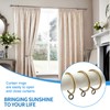 AMZSEVEN 44 Pack Curtain Rings with Eyelets, Metal Drapery Rings