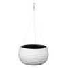 MELTOM Hanging Basket Flower Pot Removable Insert Round Waves 3D