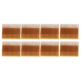 8Pcs Cooling Fins Aluminum Alloy Power Radiator Slotted Heatsink for Electronics 50x50x15mm GoldWith Adhesive