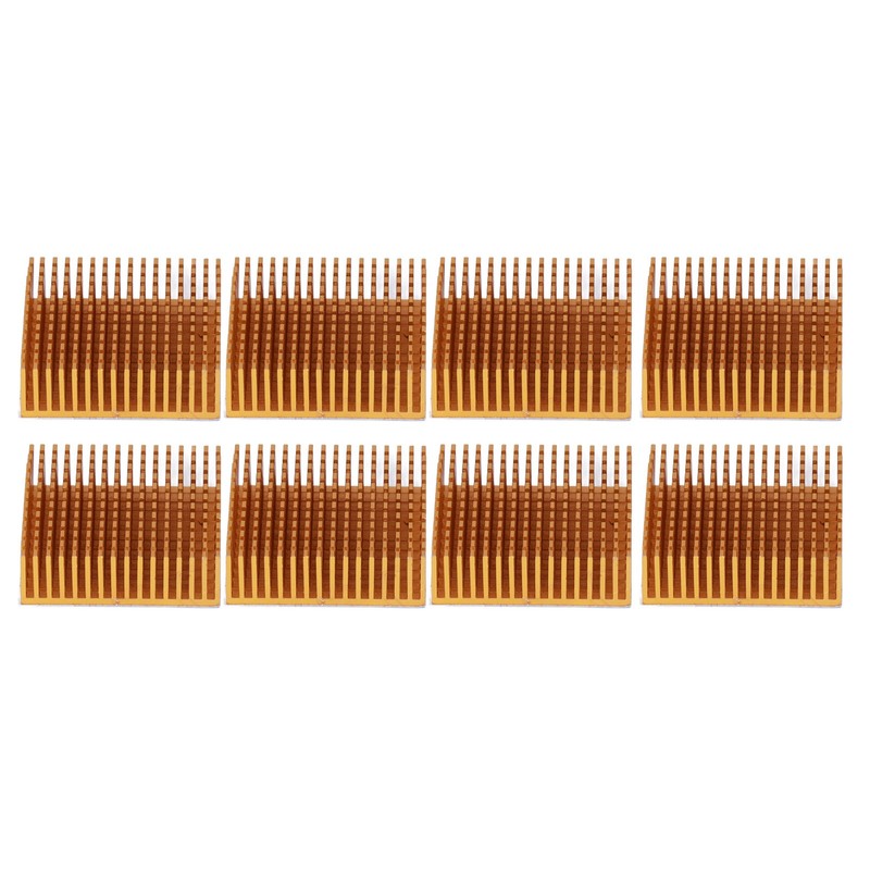 8Pcs Cooling Fins Aluminum Alloy Power Radiator Slotted Heatsink for