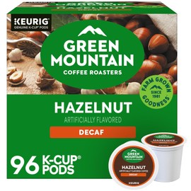 Green Mountain Coffee Roasters Hazelnut Decaf, Keurig Single-Serve K-Cup Pods, Light Roast, 96 Count (4 Packs of 24)