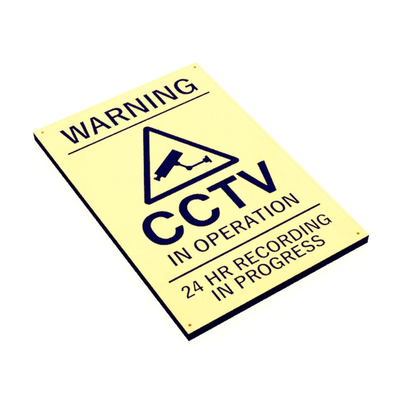 CCTV In Operation, Warning, Security, Sign, Notice, Black and Yellow