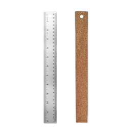 12-Inch Stainless Steel Metal Ruler with Non-Slip Cork Backing - 1 Pack