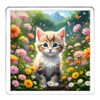 Kitten Coaster Set. 4 different Kitty Cat Pictures on 10cm