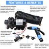 NovelBee 70 PSI Washdown Deck Wash Pump Kit,12V 5.0 GPM