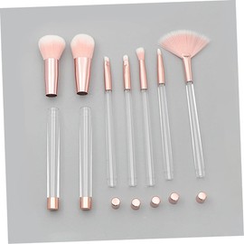 FOMIYES Pcs Diy Makeup Brush Set Crystal Handle Makeup Set for Women Cosmetics Brush Kit for Gold Tube Pink Bottom White Hair