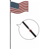 YK Decor Patriotic Garden Stake Rustic Metal American Glory Flag