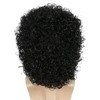 Yuehong Men Black Curly Fluffy Jumbo Afro Wig 70s 80s