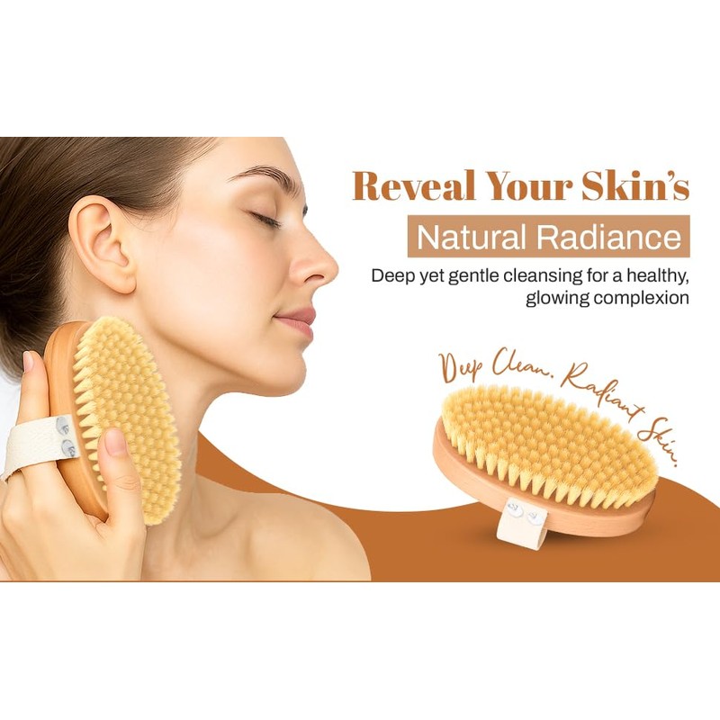 DSG PRO Firm Exfoliating Body Brush – Beech Wood &