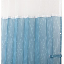 Covoc Disposable Privacy Curtain for Medical Facilities - Hospital Curtain with Mesh for Healthcare - Recyclable Polypropylene, NFPA 701 - for 8' Ceilings (72" W x 90" H)